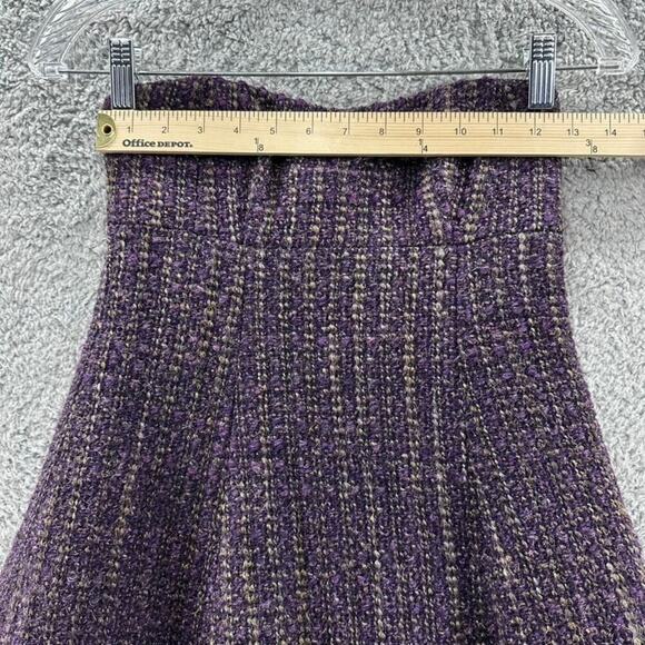 Nanette Lepore Size 0 Purple Strapless Dress Wool Blend Lined Formal Party - Picture 6 of 12